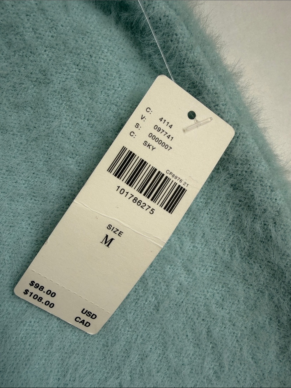 Anthropologie Light Blue Eyelash Cardigan - Picture 7 of 11